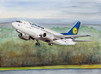 Aquarell Boeing737