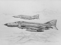 Pencil drawing Phantom F4-F